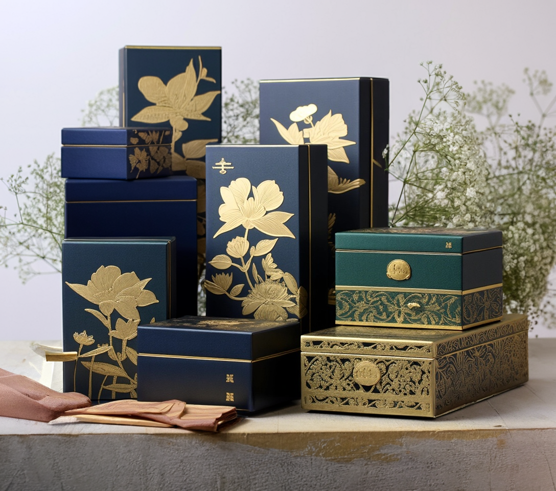 Bộ sưu tập hộp quà Xanh Navy & Vàng Kim